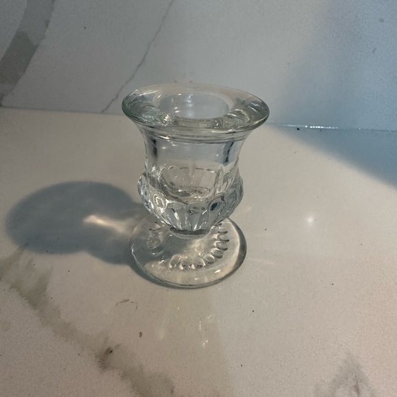 Glass Taper Candle Holders Set of 4 Clear Crystal Candle Holders for table - Picture 3 of 8